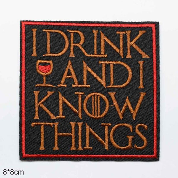 Game of Thrones 'Tyrion | I Drink and I Know Things' Embroidered Patch