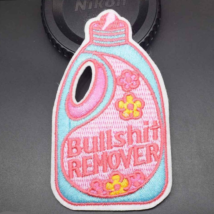 Funny 'Detergent Bottle | Bullsh*t Remover' Embroidered Patch