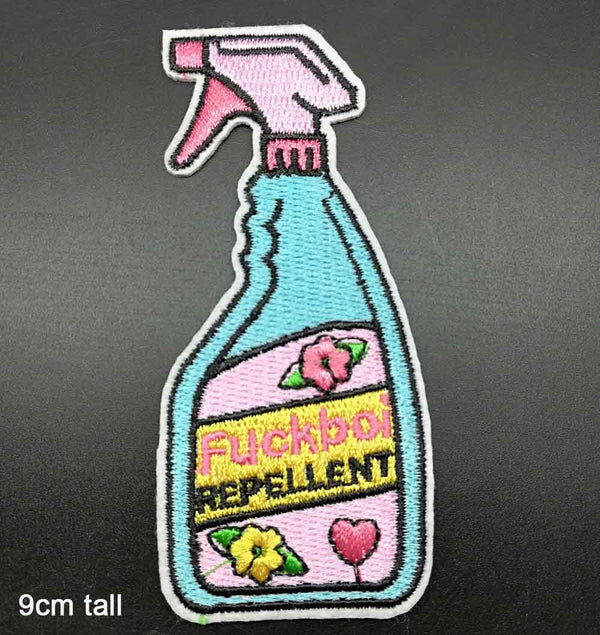 Funny 'Spray Bottle | F*ckboi Repellent' Embroidered Patch