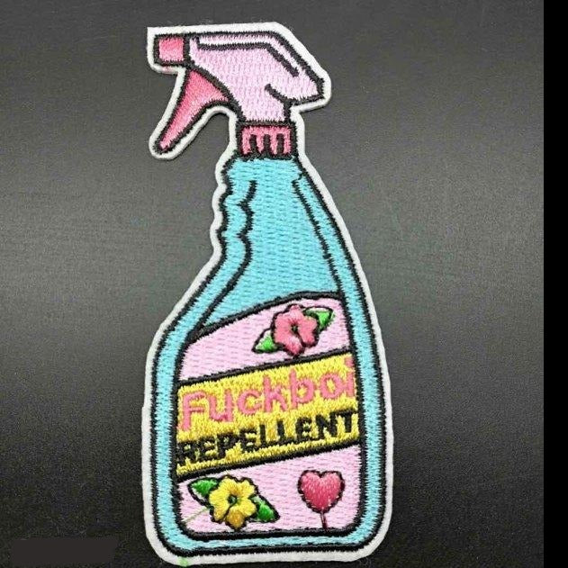 Funny 'Spray Bottle | F*ckboi Repellent' Embroidered Patch