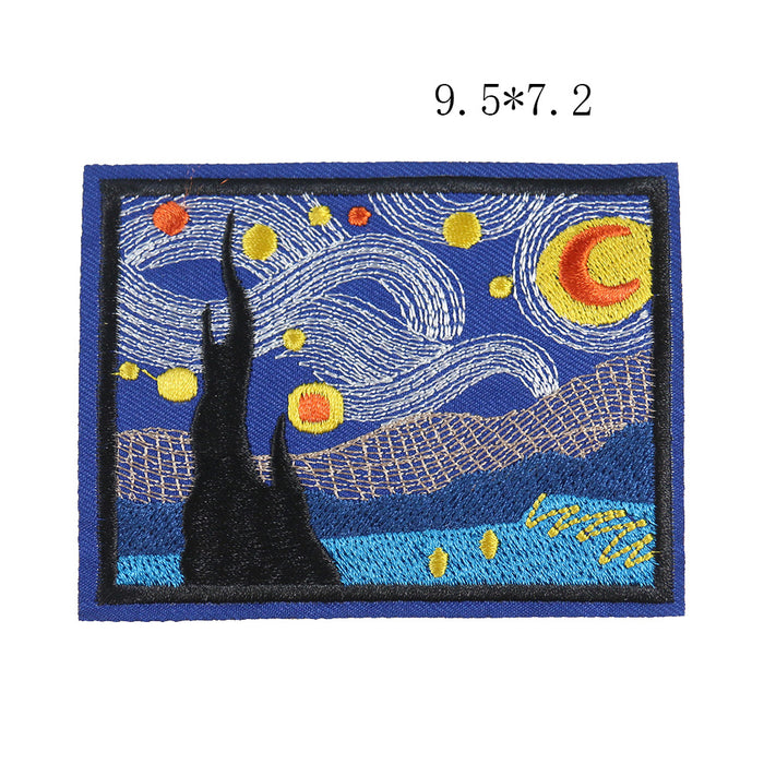 Painting 'Starry Night 2.0' Embroidered Patch