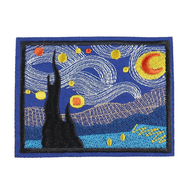 Painting 'Starry Night 2.0' Embroidered Patch