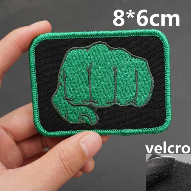 Hulk 'Left Hand Fist' Embroidered Velcro Patch