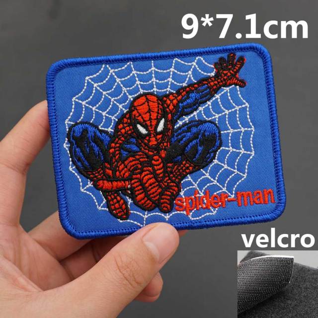 Spider Man 'Landing Pose | Spider Web' Embroidered Velcro Patch