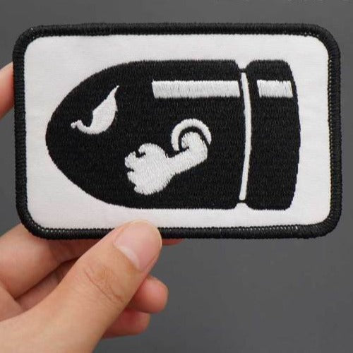 Super Mario Bros. 'Angry Bullet Bill 1.0' Embroidered Patch