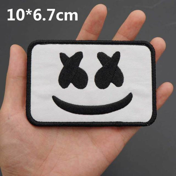 Cute 'Marshmello Logo' Embroidered Velcro Patch