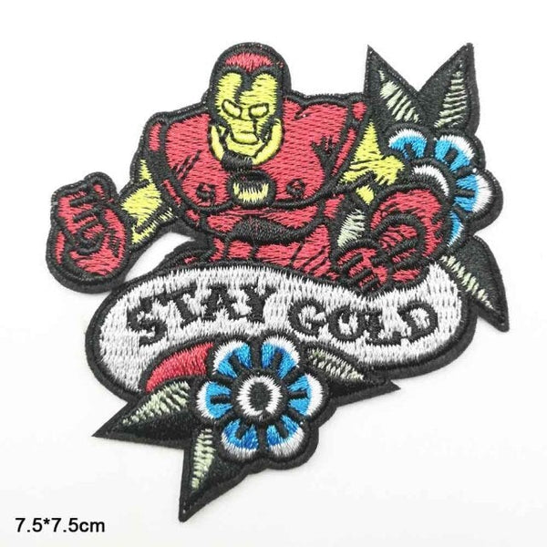 Iron man 'Stay Gold' Embroidered Patch