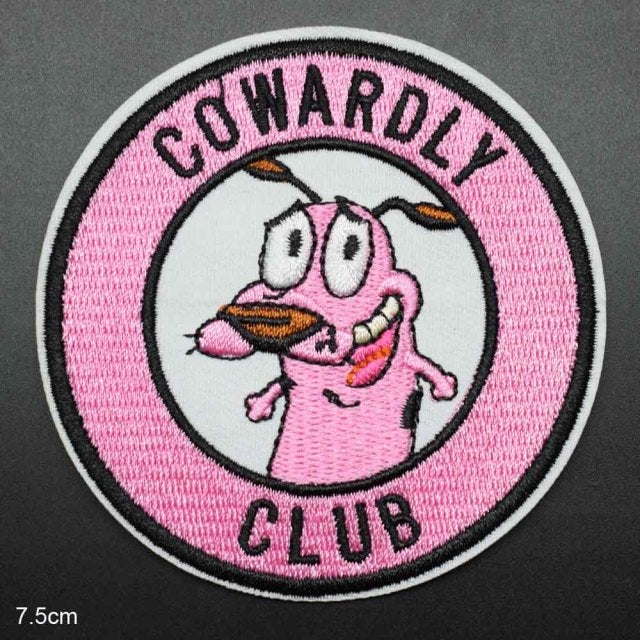 Courage the Cowardly Dog 'Cowardly Club' Embroidered Patch