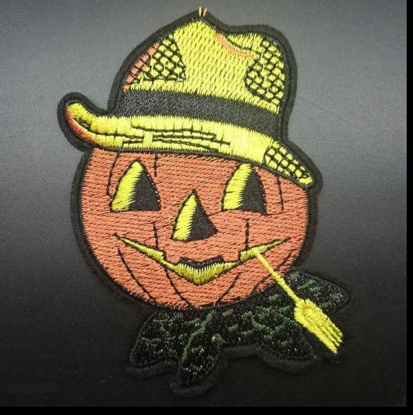 Halloween 'Pumpkin | Hat' Embroidered Patch