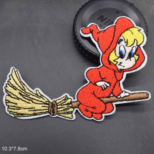 Wendy the Good Little Witch 'Broomstick' Embroidered Patch
