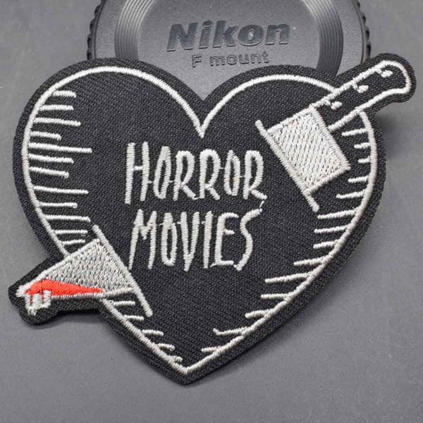 'Horror Movies | Stabbed Heart' Embroidered Patch