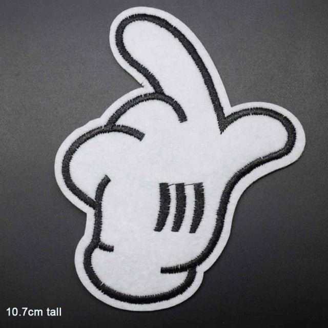 Mickey Mouse 'Hand Point Sign' Embroidered Patch