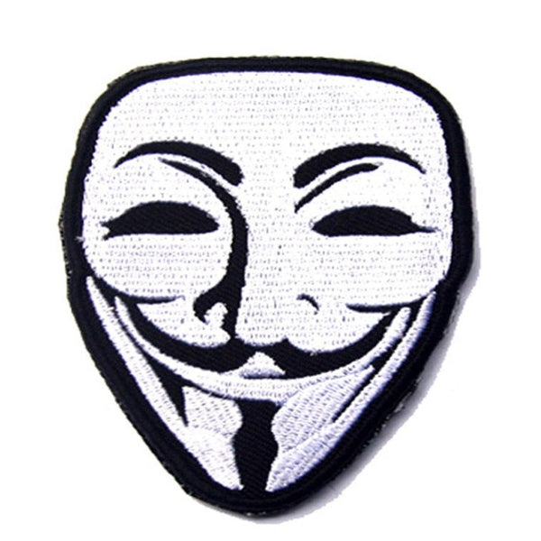 V For Vendetta 'Guy Fawkes Mask' Embroidered Velcro Patch