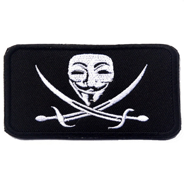 V For Vendetta 'Guy Fawkes Mask | Sword' Embroidered Velcro Patch