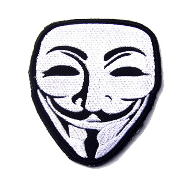 V For Vendetta 'Guy Fawkes Mask' Embroidered Velcro Patch