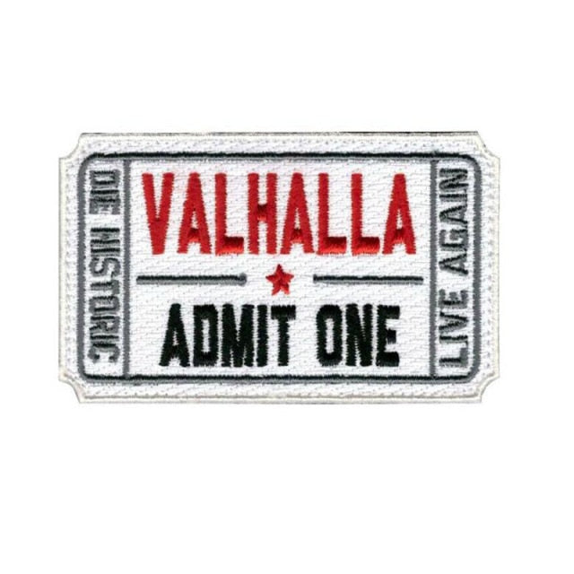Valhalla Rising 'Ticket' Embroidered Velcro Patch