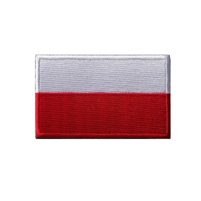 Poland Flag Embroidered Velcro Patch