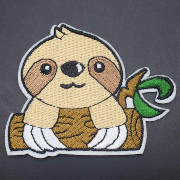 Cute 'Sloth | Branch Hug' Embroidered Patch