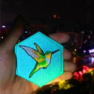 Cool 'Hummingbird' Embroidered Velcro Patch