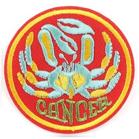 Zodiac Sign 'Cancer' Embroidered Patch