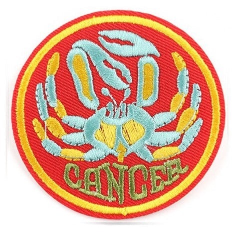 Zodiac Sign 'Cancer' Embroidered Patch