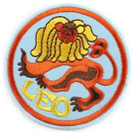Zodiac Sign 'Leo' Embroidered Patch