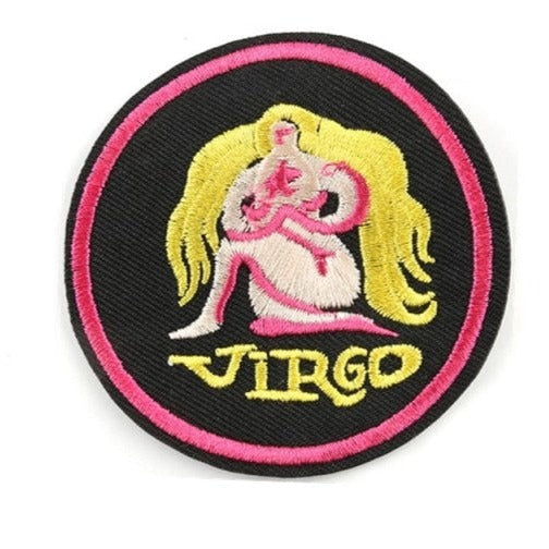 Zodiac Sign 'Virgo' Embroidered Patch
