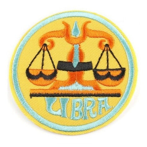 Zodiac Sign 'Libra' Embroidered Patch
