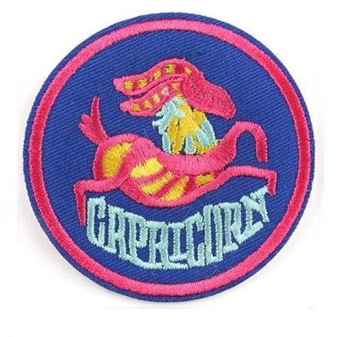 Zodiac Sign 'Capricorn' Embroidered Patch