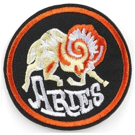 Zodiac Sign 'Aries' Embroidered Patch