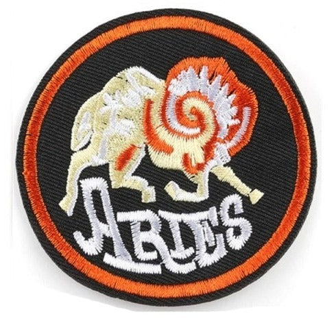 Zodiac Sign 'Aries' Embroidered Patch