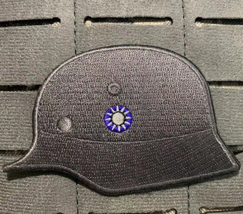 Military Hat 'Black' Embroidered Velcro Patch