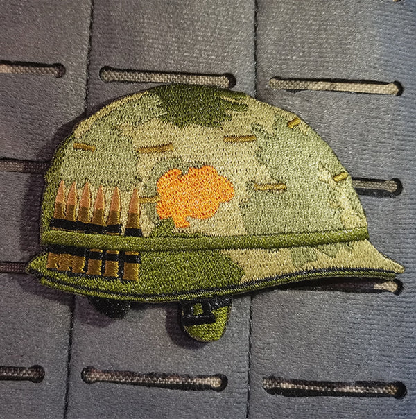 Military Hat 'Bullets' Embroidered Velcro Patch