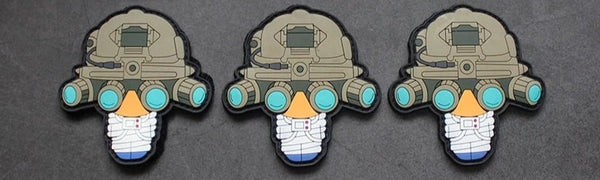 Helmet 'Night Vision' PVC Rubber Velcro Patch