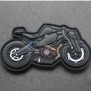 Motorcycle 'Big Bike' PVC Rubber Velcro Patch