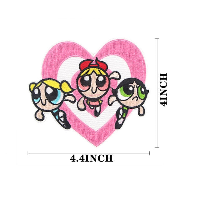The Powerpuff Girls 'Group | Heart' Embroidered Patch
