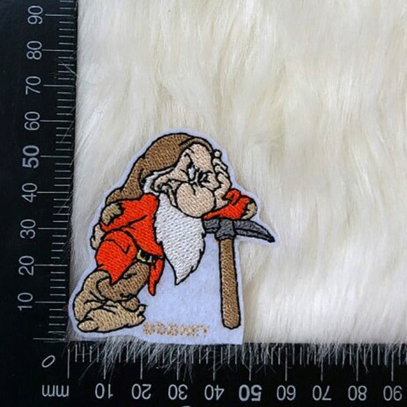The Seven Dwarfs 'Grumpy | Leaning | Axe ' Embroidered Patch — Little ...