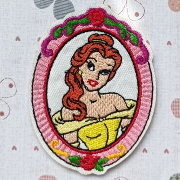 Beauty and the Beast 'Belle | Round Mirror' Embroidered Patch