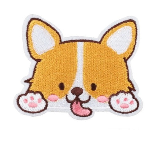 Cute Dog 'Welsh Corgi | Peeking' Embroidered Patch