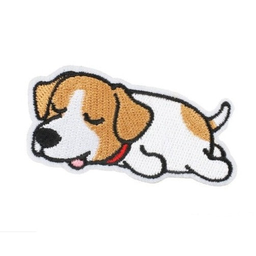 Cute Dog 'Beagle | Sleeping' Embroidered Patch