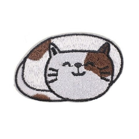 Cute Cat 'Calm | Sleeping' Embroidered Patch