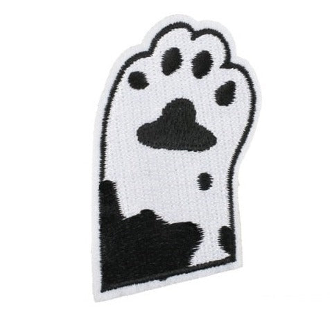 Cute 'Cat Paw | Black' Embroidered Patch