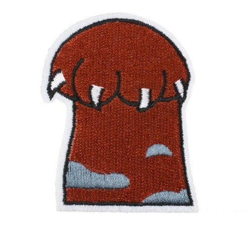 Cute 'Cat Paw | Maroon' Embroidered Patch