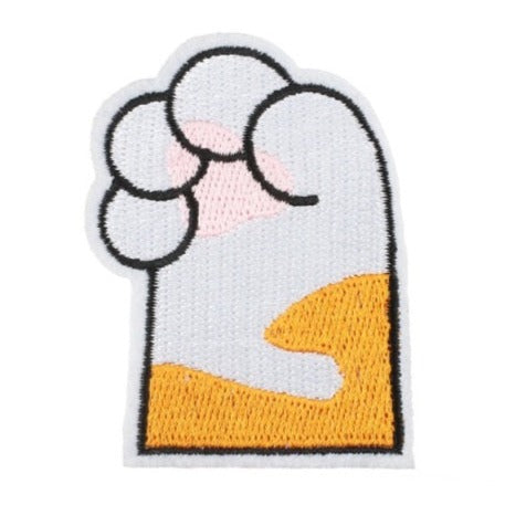Cute 'Cat Paw | Orange' Embroidered Patch