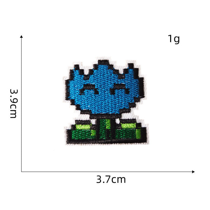 Super Mario Pixel 'Ice Flower | Set of 2' Embroidered Patch