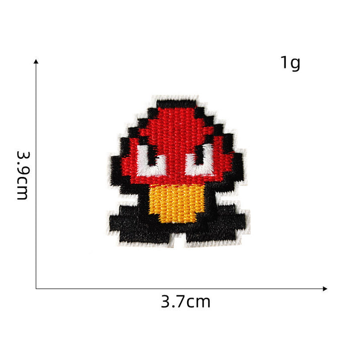 Super Mario Pixel 'Goomba | Set of 2' Embroidered Patch