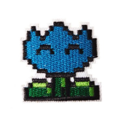 Super Mario Pixel 'Ice Flower | Set of 2' Embroidered Patch