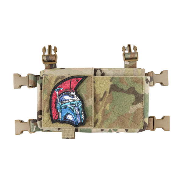 'Spartan Helmet | Antenna' Embroidered Velcro Patch