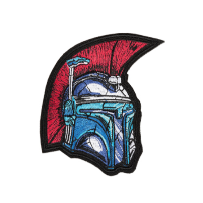 'Spartan Helmet | Antenna' Embroidered Velcro Patch