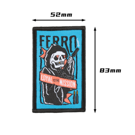 Skull 'Ferro | Loyal to the Mission | Reaper' Embroidered Velcro Patch